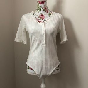 Cream Ruffle Bodysuit